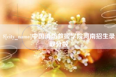 伊春中国消防救援学院河南招生录取分数