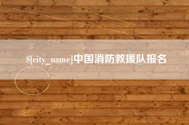 伊春中国消防救援队报名