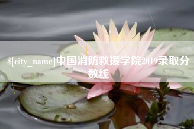 伊春中国消防救援学院2019录取分数线
