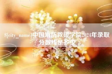 伊春中国消防救援学院2024年录取分数线是多少