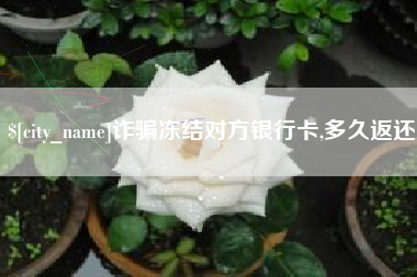 伊春诈骗冻结对方银行卡,多久返还