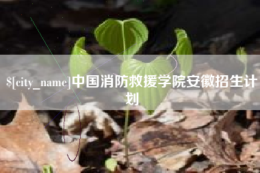伊春中国消防救援学院安徽招生计划