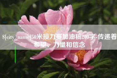 伊春50米接力赛加油稿200字-传递着希望、力量和信念