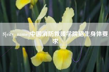 伊春中国消防救援学院招生身体要求