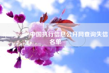 伊春中国执行信息公开网查询失信名单