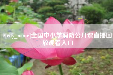 伊春全国中小学消防公开课直播回放观看入口