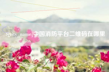伊春中国消防平台二维码在哪里