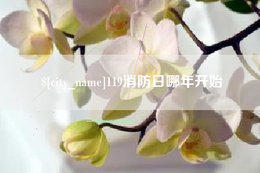 伊春119消防日哪年开始
