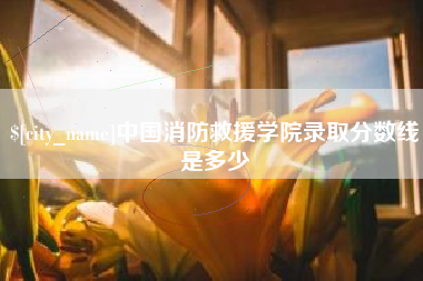伊春中国消防救援学院录取分数线是多少