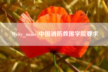 伊春中国消防救援学院要求