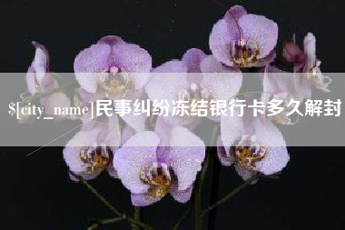 伊春民事纠纷冻结银行卡多久解封