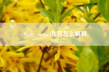 伊春九宫怎么解释